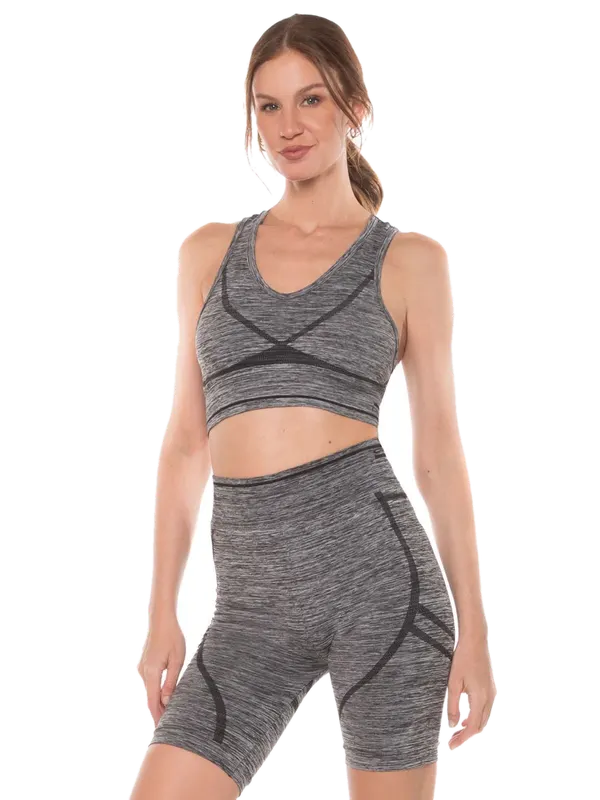 Calza Ciclista Sin Costura Anatomic Negro o Melange Cocot 10242