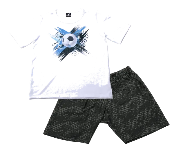 Pijama Junior M/Corta Futbul Negro Cocot 11727