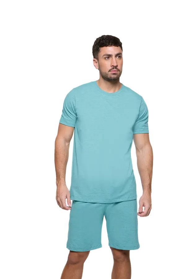 Remera Pijama Jaspeada Negro o Verde Cocot 11742