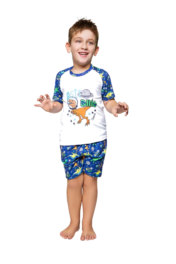 Pijama Musculosa Nino Astro Dino Azul Francia Cocot 11746