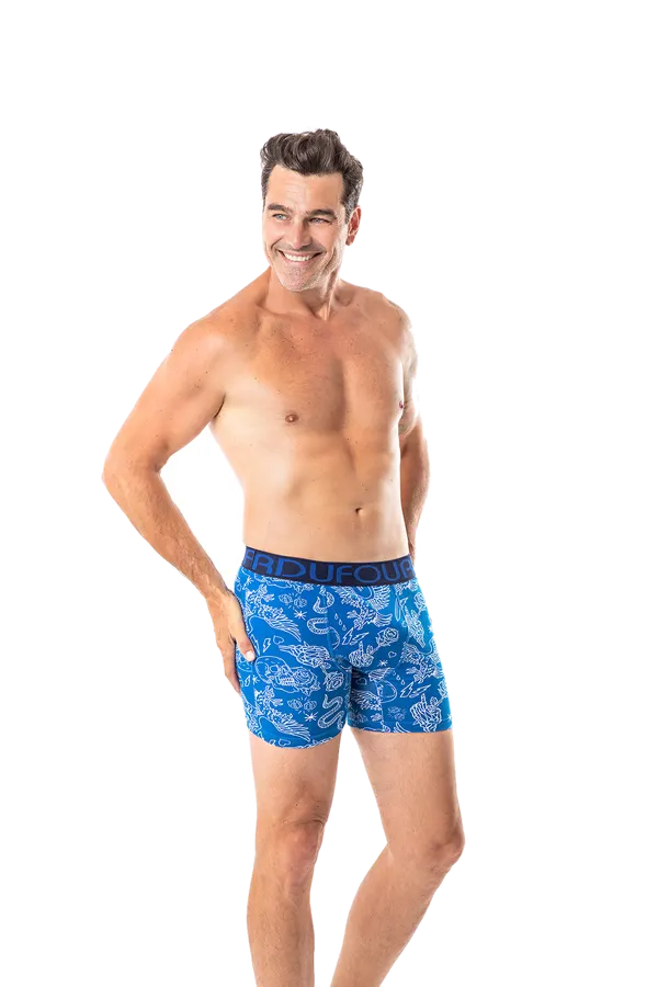 Boxer Estampado Tatuajes Negro o Azul Francia Cocot 11781