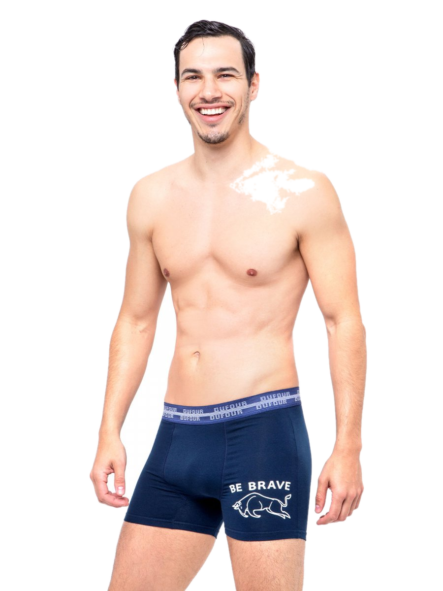 Boxer De Algodon Lycra Estampado Tattoo Negro o Melange o Azul Marino o Bordo Cocot 11851