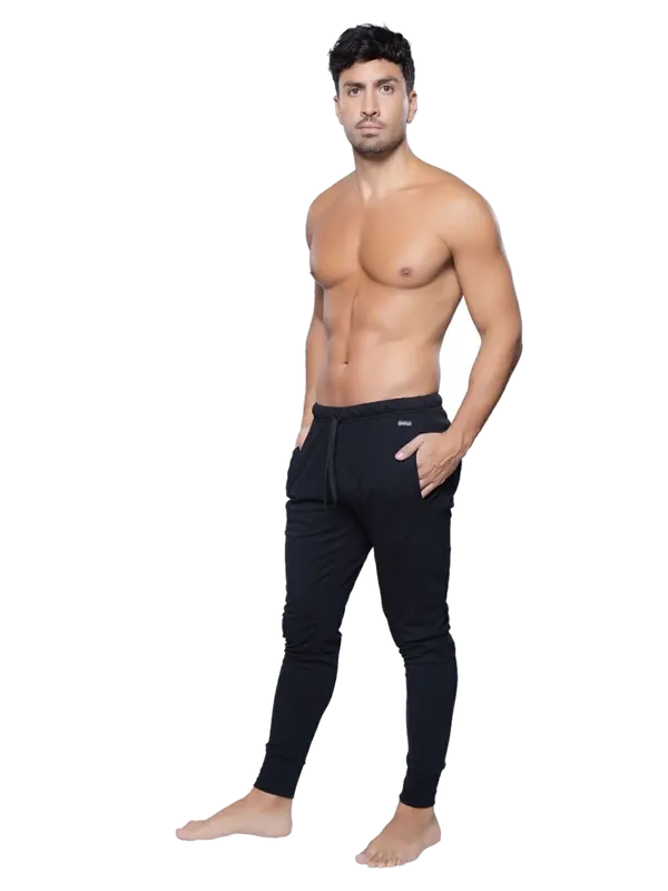 Pantalon Pijama Algodon Y Lycra Negro o Melange Cocot 11857