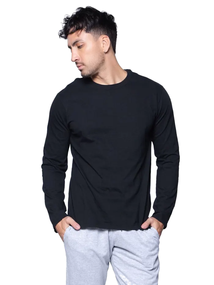 Remera Manga Larga Dufour Negro o Melange Cocot 11899