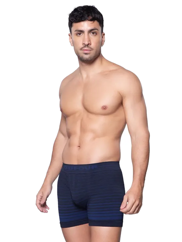 Boxer Rayado Melange Sin Costura Dufour Blanco o Bordo o Azul Francia o Azul Marino Cocot 11943