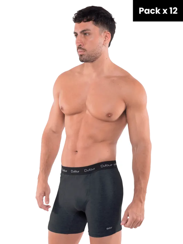 Boxer Algodon Y Lycra Dufour - Pack X12 Surtido Cocot 12058