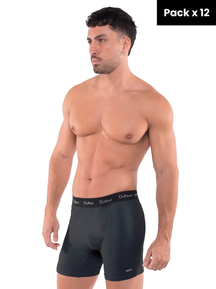 Boxer Algodon Y Lycra Dufour - Pack X12 Surtido Cocot 12058