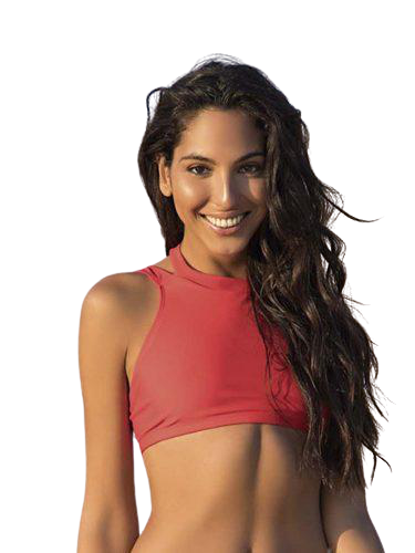 Top Tira Al Cuello Blanco o Rojo o Lavanda Cocot 12679