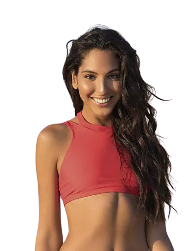 Top Tira Al Cuello Blanco o Rojo o Lavanda Cocot 12679