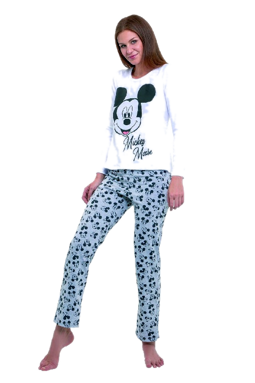 Pijama Manga Larga Mickey Blanco Cocot 20104