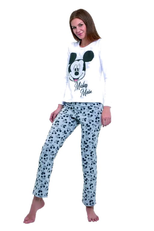 Pijama Manga Larga Mickey Blanco Cocot 20104