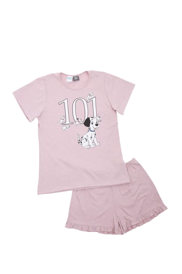 Pijama Mangas Cortas 101 Dalmatas Rosa Cocot 20310