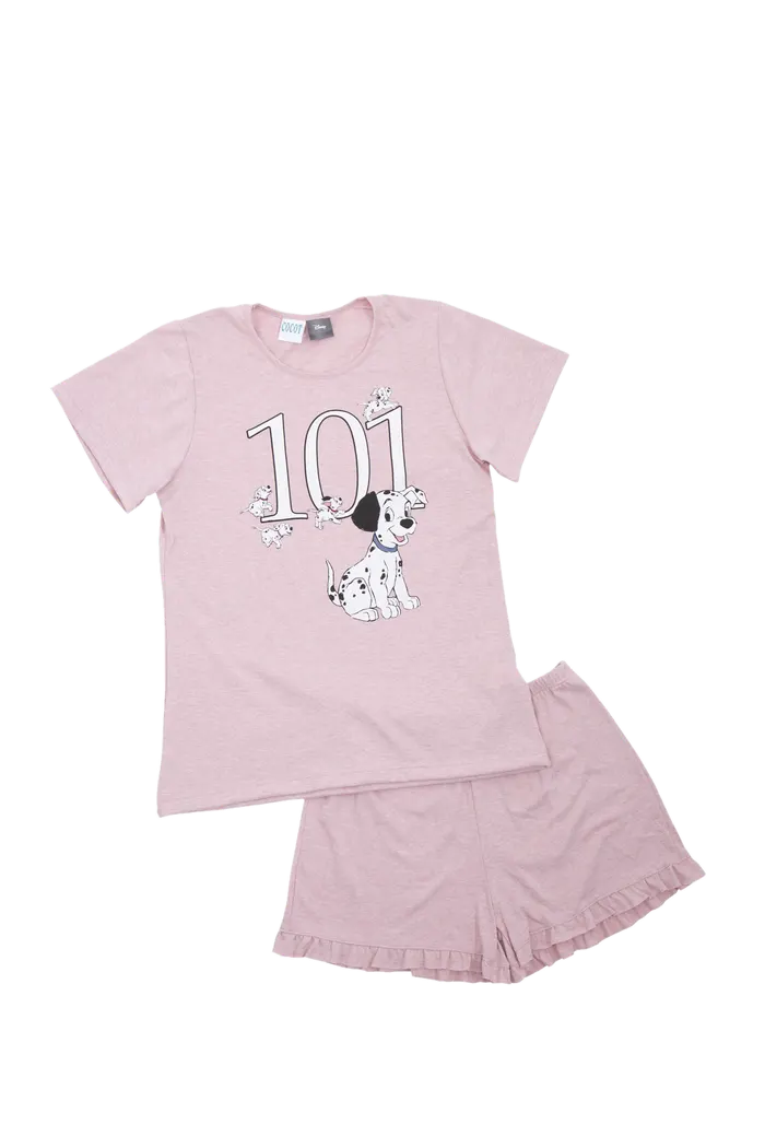 Pijama Mangas Cortas 101 Dalmatas Rosa Cocot 20310