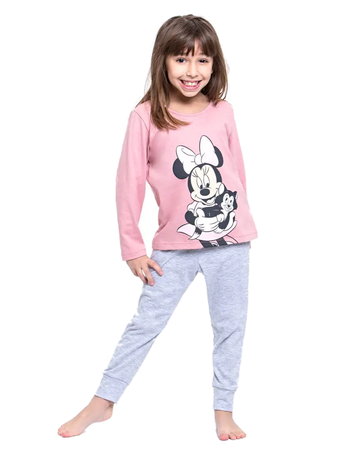 Pijama Minnie Y Figaro Nena Rosa Cocot 20336