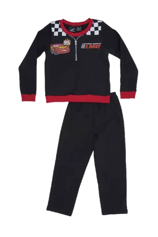 Pijama Cars Kids Negro Cocot 20508