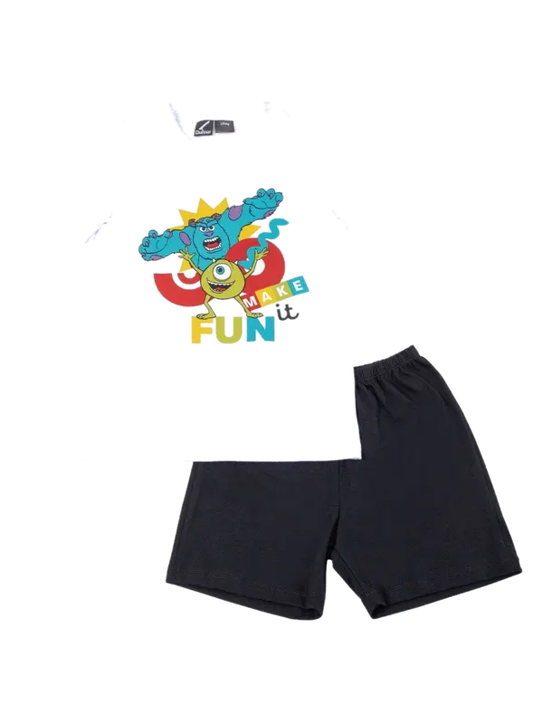 Pijama M/Corta Monster Blanco Cocot 20512