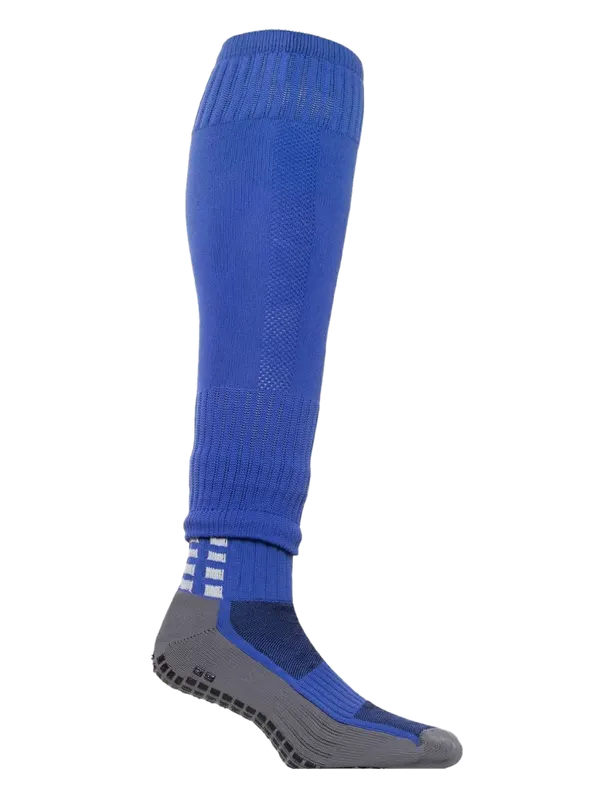 Pack Futbol Media Quarter Con Antideslizante Y Pantorrillera Negro o Blanco o Azul Francia Cocot 2616