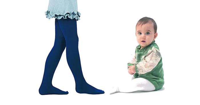 Panty Infantil Algodon Lisa Blanco o Azul Marino Cocot 3560