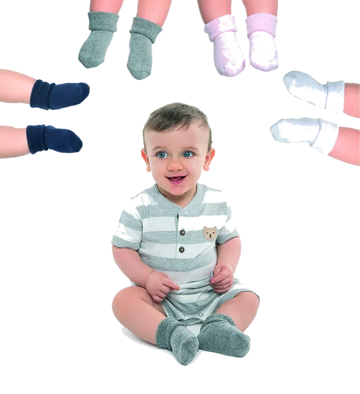 Soquete Bebe C/Toalla Liso X3 Surtido Cocot 3660