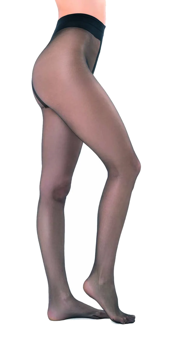 Panty Refreshing De Verano S/Puntera Lycra Negro o Avellana (32) o Tostado (34) Cocot 470