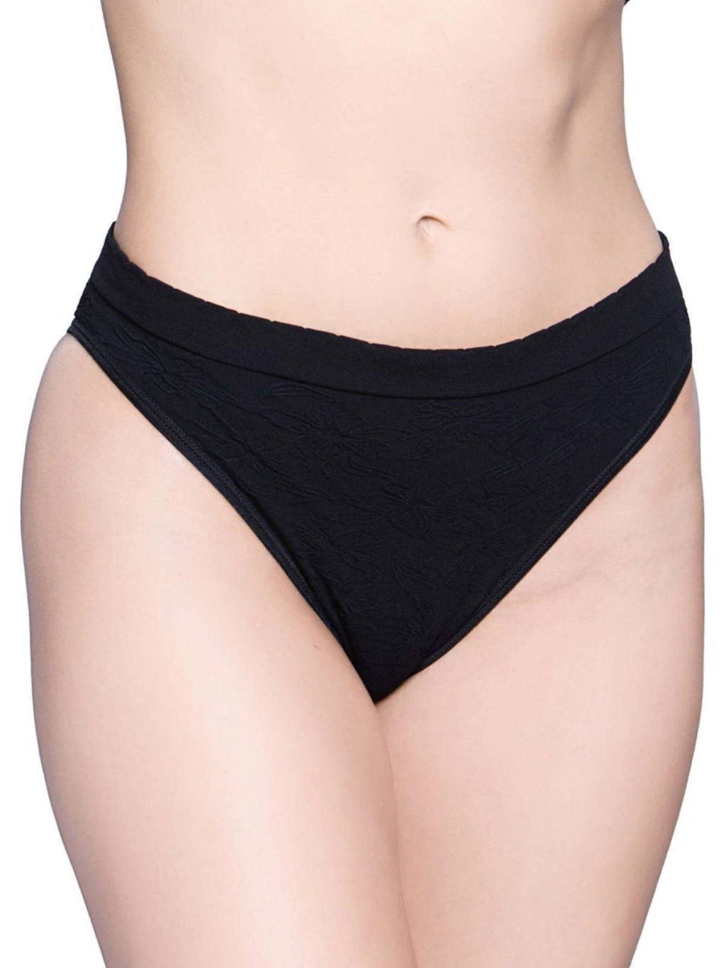 Vedetina Floreado Picot Sin Costura Negro o Blanco Cocot 6478