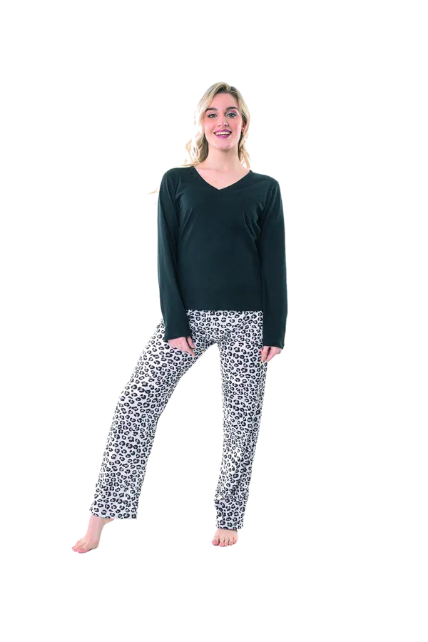 Pijama Animal Negro Cocot 7408