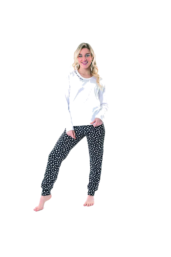 Pijama Margaritas Blanco Cocot 7409