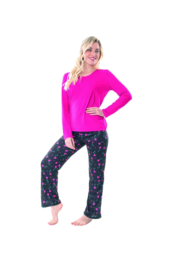 Pijama Rosas Pink Cocot 7412