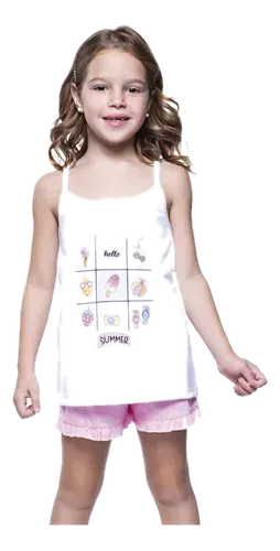 Pijama Musculosa Nina Tateti Blanco Cocot 7447