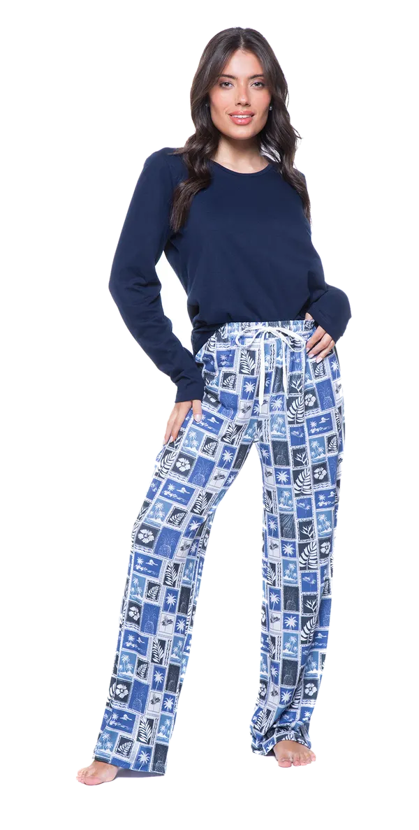 Pijama Palmera Azul Marino Cocot 7454