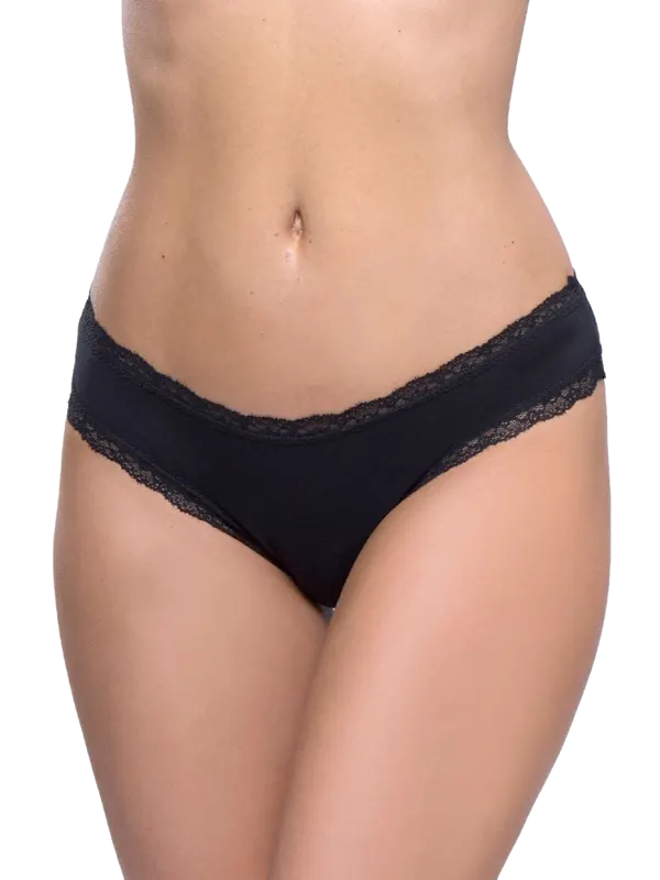 Vedetina Algodon Lycra Con Puntilla Negro o Blanco o Avellana (32) Cocot 9080