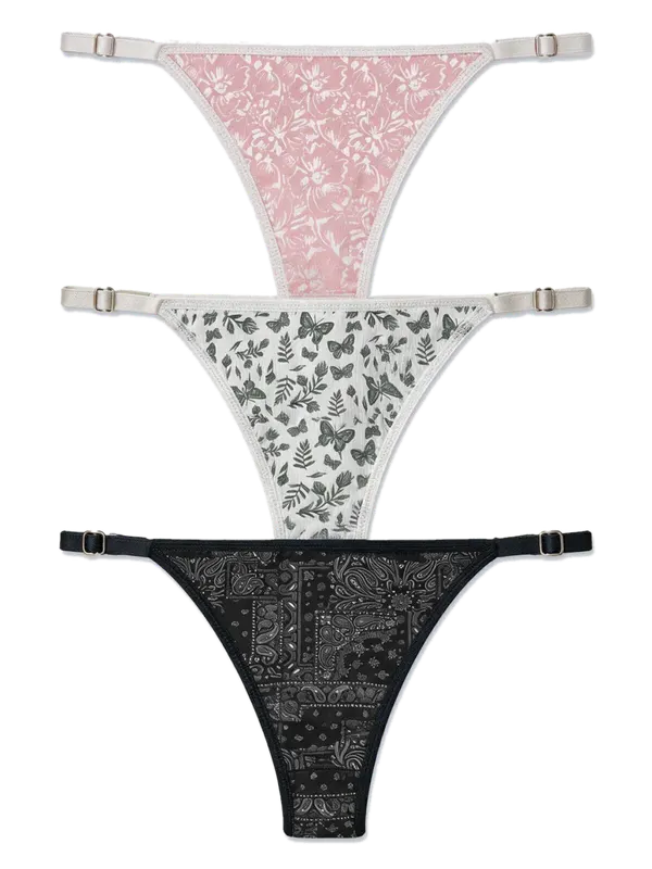 Tanga Colaless Estampada Spun Con Lycra Pack X 3 Surtido Cocot 9226